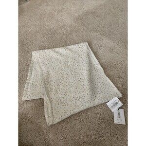 NWT CALVIN KLEIN Infinity Loop Scarf Knit Cream  with Rose Gold Metallic